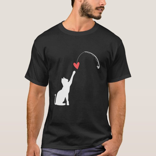 Cat Heart Valentine s Day Kitty Love Cute Cat Coup T-Shirt (Front)