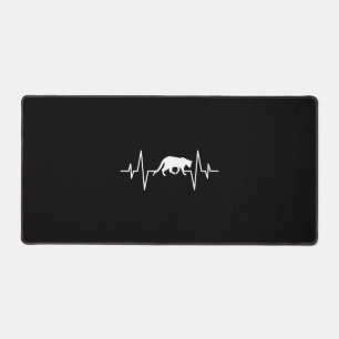 cat heartbeat   desk mat