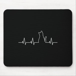 Cat Heartbeat Mouse Pad