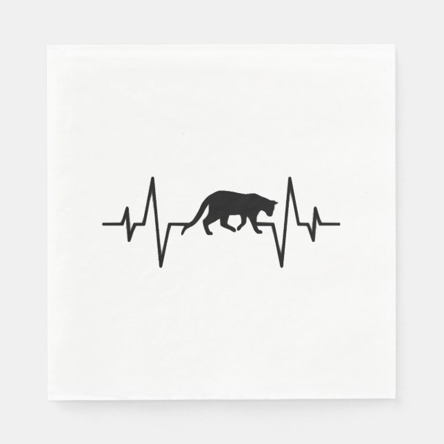 cat heartbeat  napkin (Front)