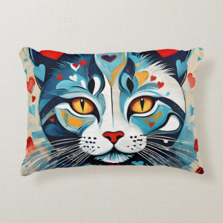Cat Hearted Decorative Cushion