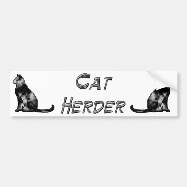 Cat Herder Bumper Sticker (Front)