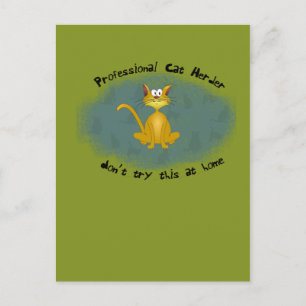 Cat Herder Funny Postcard