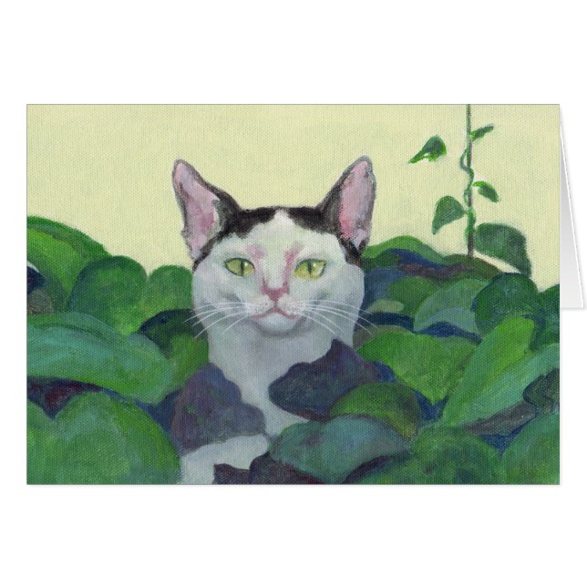 Cat Hide-And-Seek Card (Front Horizontal)