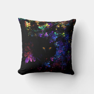 Cat Hiding In Flowers Cushion