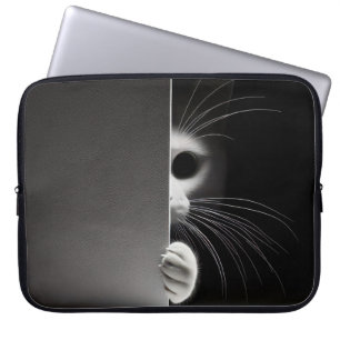 Cat Hiding In Shadows Laptop Sleeve