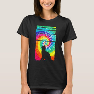 Cat Hippie Tie Dye Cat T-Shirt