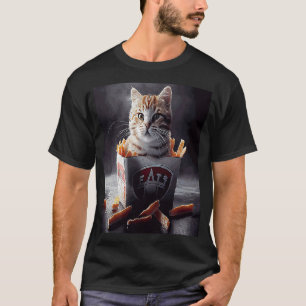 Cat Hockey French Fries T-Shirt