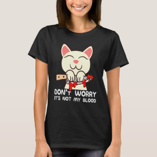 Cat Holding Knife It Is Not Mine Costume T-Shirt