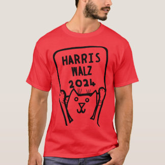 Cat Holding  Walz Sign T-Shirt