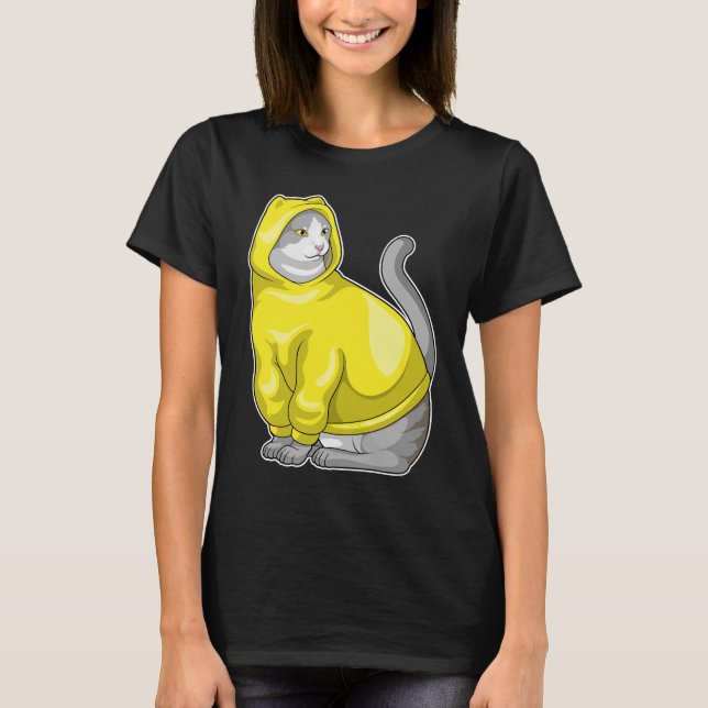 Cat Hoodie T-Shirt (Front)