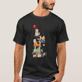 Cat Horrofilms Cat Tree Cat Owner  Horror T-Shirt