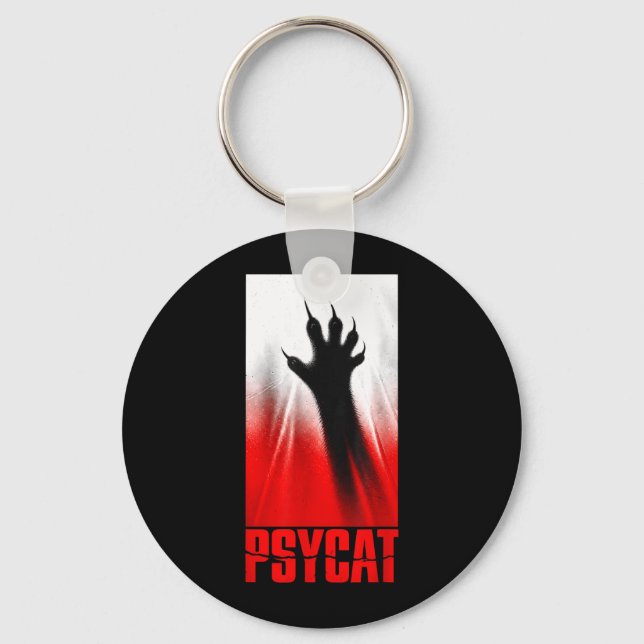 Cat Horror Movie Key Ring (Front)