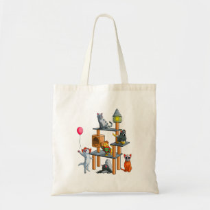 Cat Horror Movies Cute Halloween For Cat Kitty Lov Tote Bag