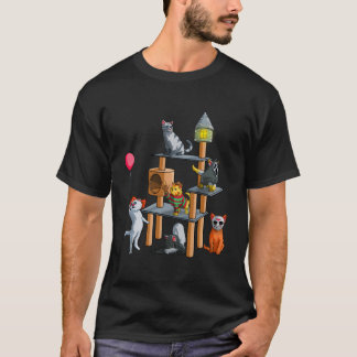 Cat Horror Movies Halloween For Cat Kitty T-Shirt
