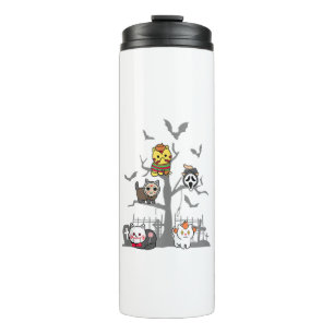 Cat Horror Movies Lazy Halloween Costume for Felin Thermal Tumbler