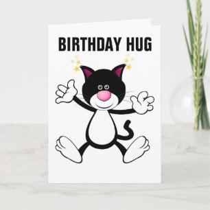 CAT HUG HAPPY BIRTHDAY GREETING CARDS