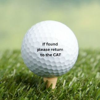 Cat Humour Golf Ball, Funny Cat Golf ball