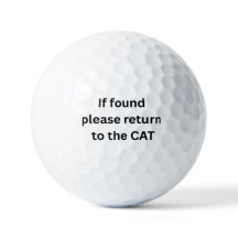 Cat Humour Golf Ball, Funny Cat Golf ball