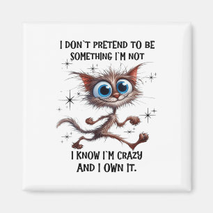 Cat I Dont Pretend To Be Soing Im Not I Know Im Cr Magnet