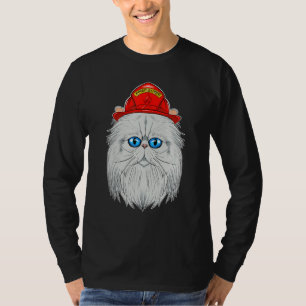 Cat I Fireman Cat I Firefighter Persian Cat T-Shirt