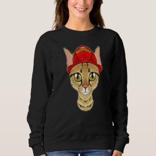 Cat I Fireman Cat I Firefighter Savannah Cat Sweatshirt
