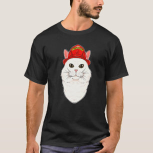 Cat I Fireman Cat I Firefighter Turkish Angora Cat T-Shirt