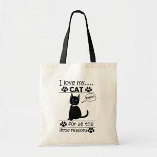 Cat I Love My Cat  Tote Bag