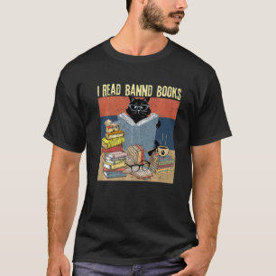 Cat I Read Banned Books Funny Booksworms Reading B T-Shirt