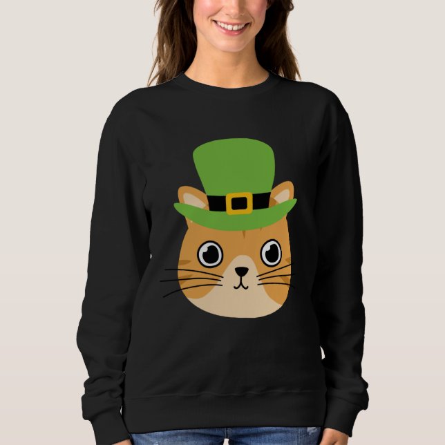 Cat I St patrick s Day Ireland Party Irish Kitten Sweatshirt (Front)