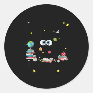 Cat I Survived 67 Days Of School Teachers Students Classic Round Sticker