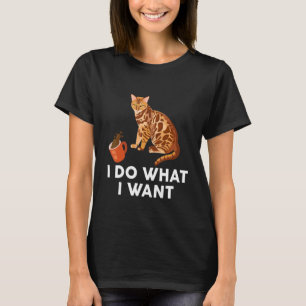 Cat I What I Want Siamese Cats T-Shirt