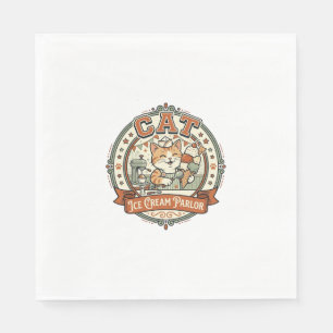 Cat Ice Cream Parlour Cat Ice Cream Parlour Cat Vi Napkin