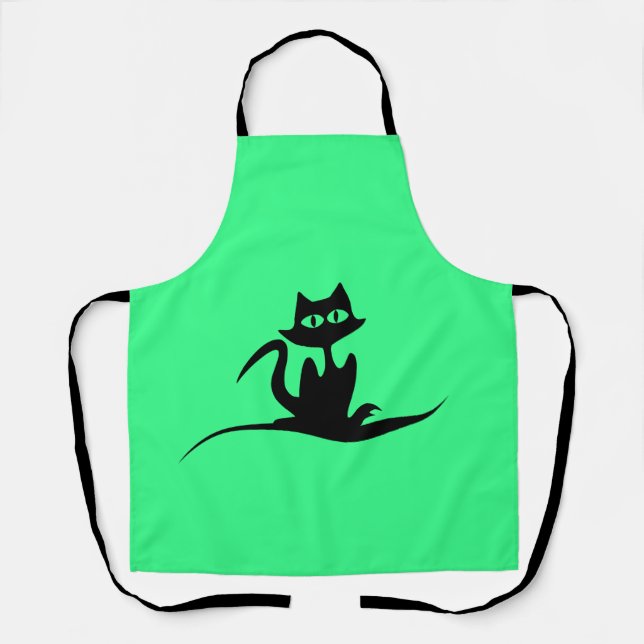 Cat Illustration Apron (Front)