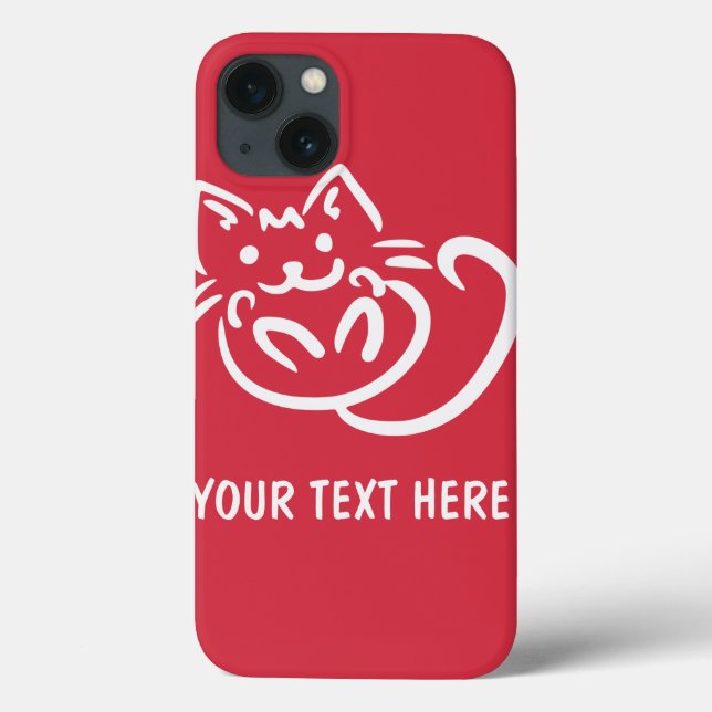 Cat Illustration custom colour iPad cases (Back)