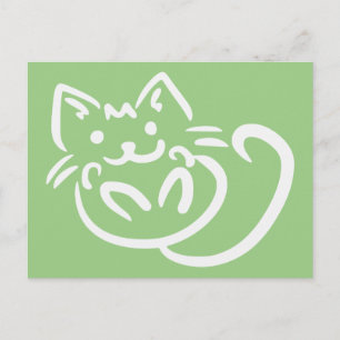 Cat Illustration custom postcard