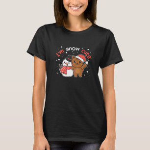 Cat I'm Snow Cute Snowman Snow Pun T-Shirt
