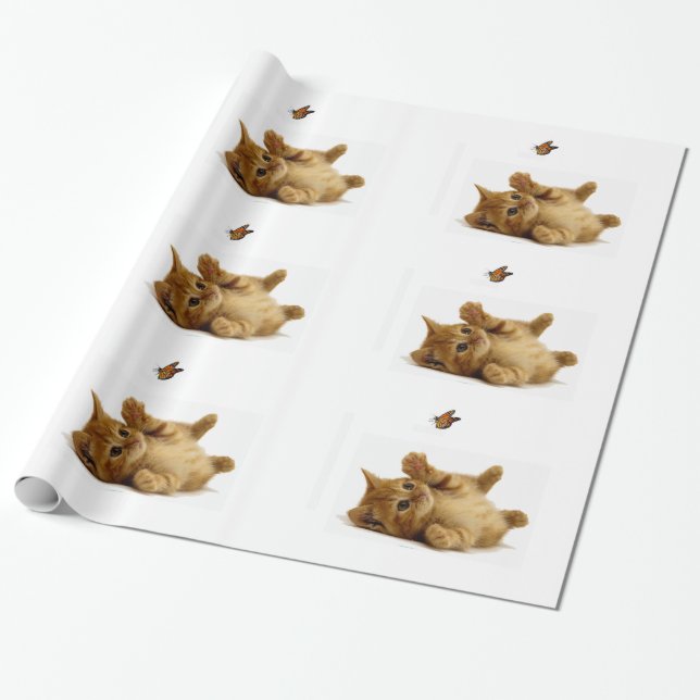 Cat image for wrapping-paper wrapping paper (Unrolled)