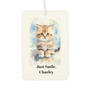 Cat Image Humour Text Name Car Air Freshener