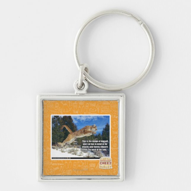 Cat image key ring (Front)