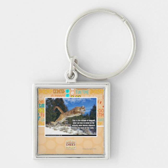 Cat image key ring (Front)