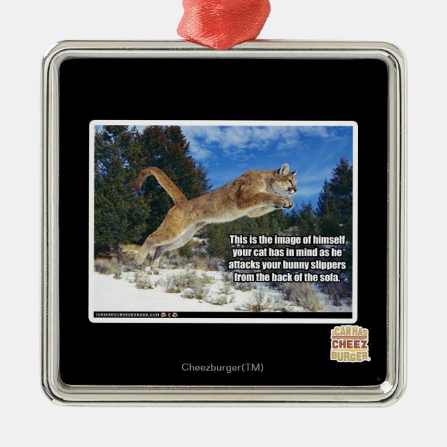 Cat image metal tree decoration (Front)