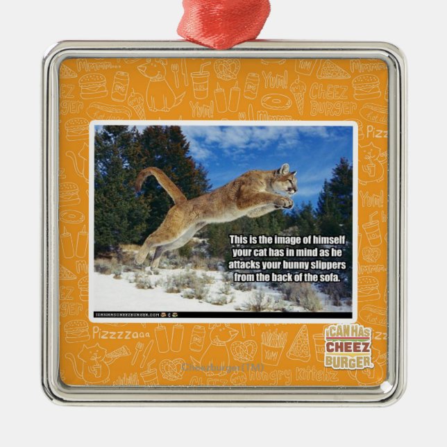 Cat image metal tree decoration (Front)