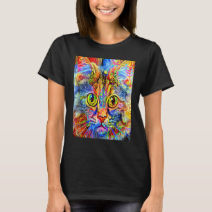 CAT IMPRESSIONIST Kitten Kitty I Am A Cat Mum Da T-Shirt