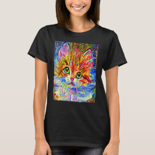 CAT IMPRESSIONIST Kitten Kitty I Am A Cat  Mum Dad T-Shirt