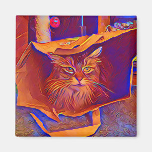 Cat In A Bag Magnet