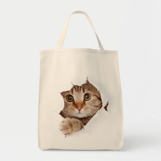 Cat in a bag! tote bag (Front)