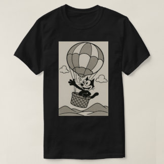 Cat In A Balloon Basket T-Shirt