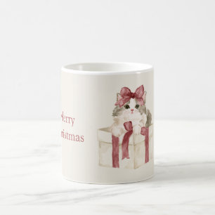Cat In A Box Christmas Coffee Mug