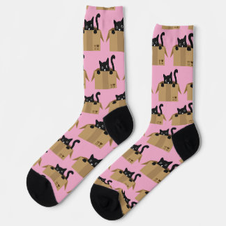 Cat in a box Cute Animal design Socks